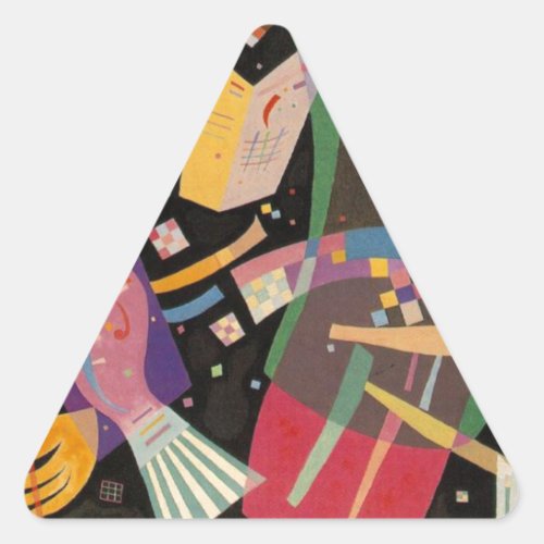 Kandinsky Composition 10 Abstract Painting Triangle Sticker