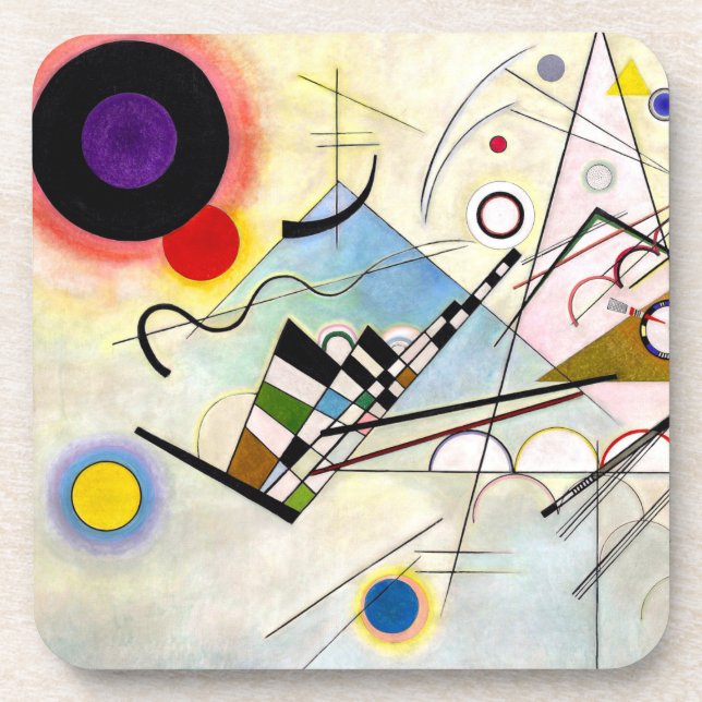 Kandinsky Composition 8 Beverage Coaster (Front)