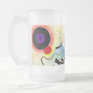 Kandinsky Composition 8 Frosted Glass Beer Mug
