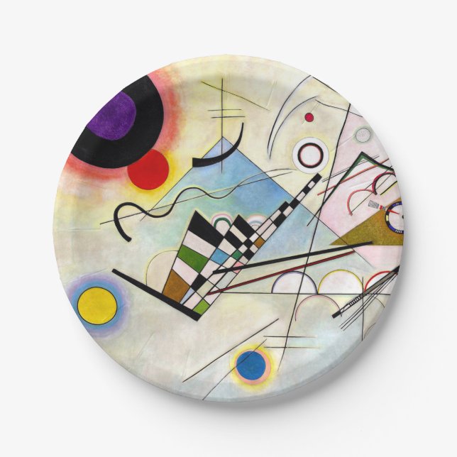 Kandinsky Composition 8 Paper Plates (Front)