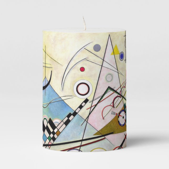 Kandinsky Composition 8 Pillar Candle (Front)