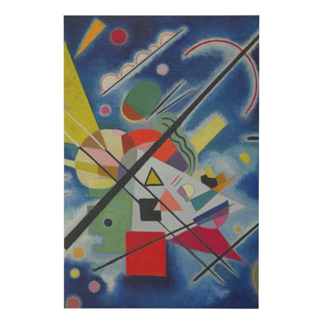 Kandinsky Composition Abstract Blue Red Yellow Faux Canvas Print (Front)