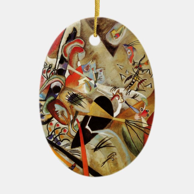 Kandinsky Composition Abstract Ceramic Ornament (Front)