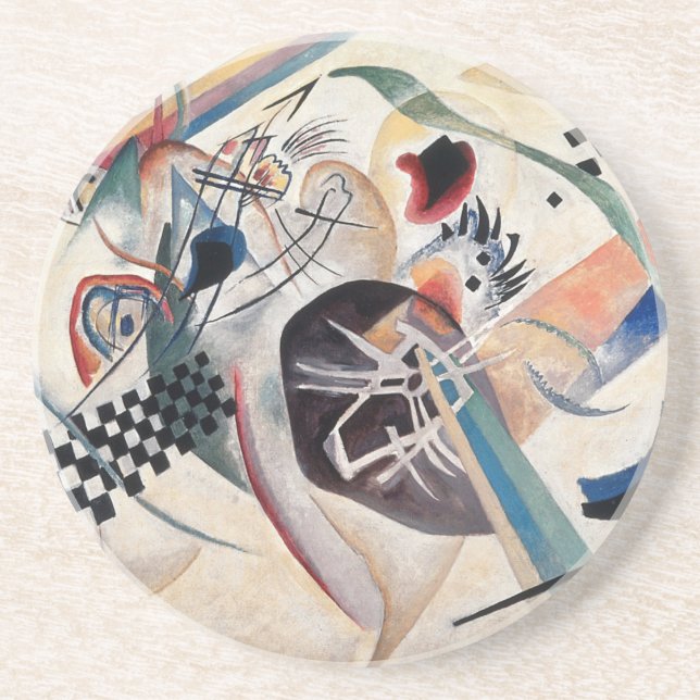 Kandinsky Composition Abstract Drink Coaster (Front)