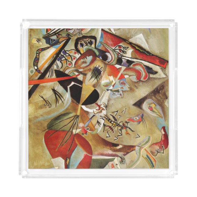 Kandinsky Composition Abstract Painting Acrylic Tray (Front)