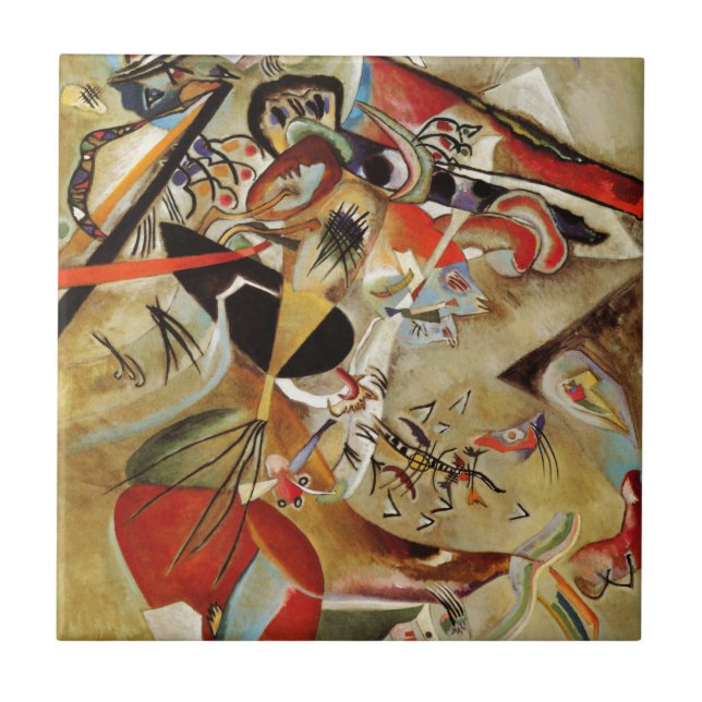 Kandinsky Composition Abstract Painting Ceramic Tile (Front)