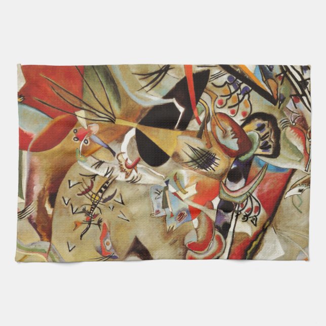 Kandinsky Composition Abstract Painting Kitchen Towel (Horizontal)