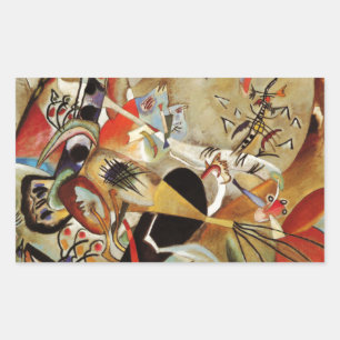 Kandinsky Composition Abstract Rectangular Sticker