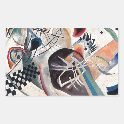 Kandinsky Composition Abstract Rectangular Sticker
