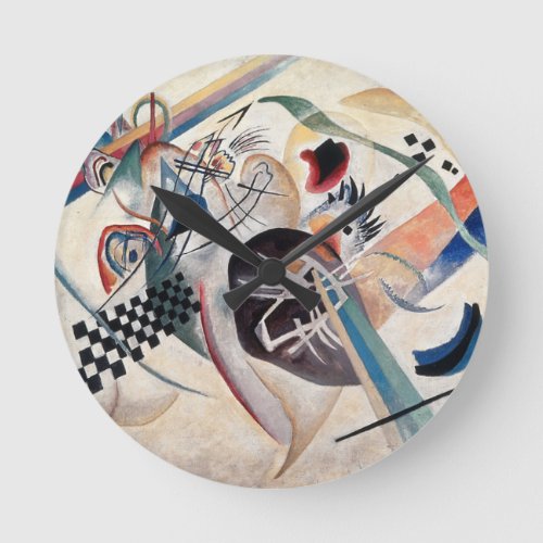 Kandinsky Composition Abstract Round Clock