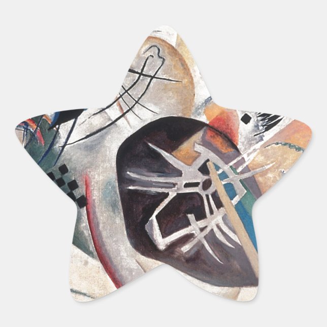 Kandinsky Composition Abstract Star Sticker (Front)