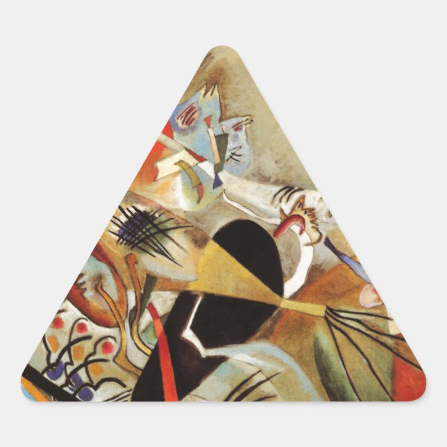 Kandinsky Composition Abstract Triangle Sticker (Front)