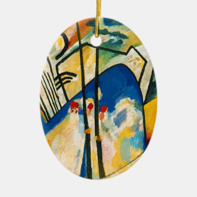 Kandinsky Composition IV Ceramic Ornament (Front)