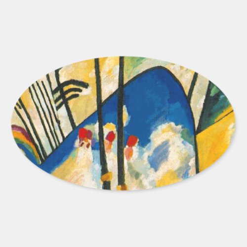 Kandinsky Composition IV Oval Sticker