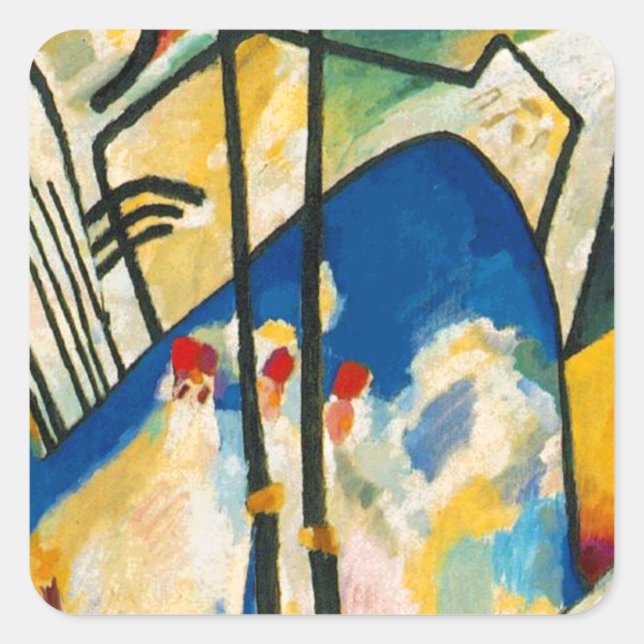Kandinsky Composition IV Square Sticker (Front)