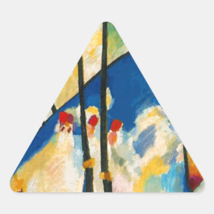 Kandinsky Composition IV Triangle Sticker
