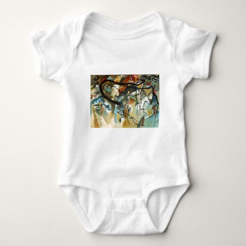 Kandinsky Composition V Abstract Painting Baby Bodysuit