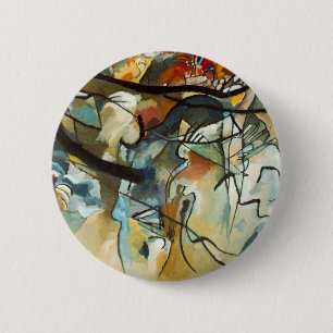 Kandinsky Composition V Abstract Painting Button