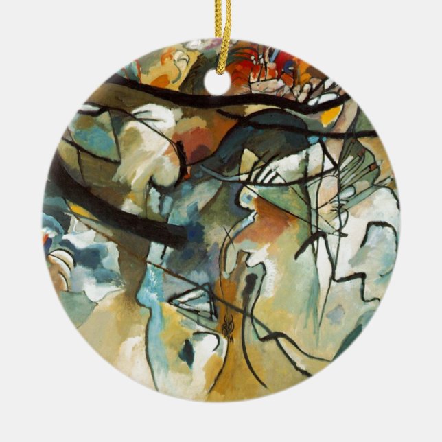 Kandinsky Composition V Abstract Painting Ceramic Ornament (Front)