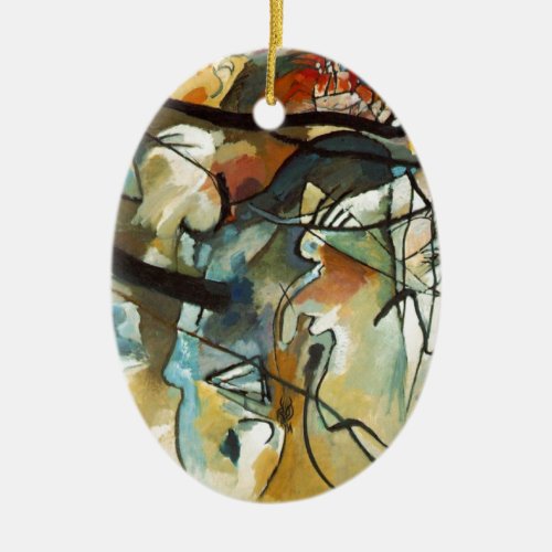 Kandinsky Composition V Abstract Painting Ceramic Ornament