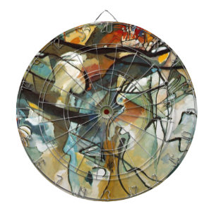 Kandinsky Composition V Abstract Painting Dartboard With Darts