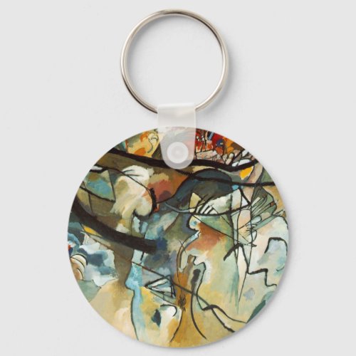 Kandinsky Composition V Abstract Painting Keychain