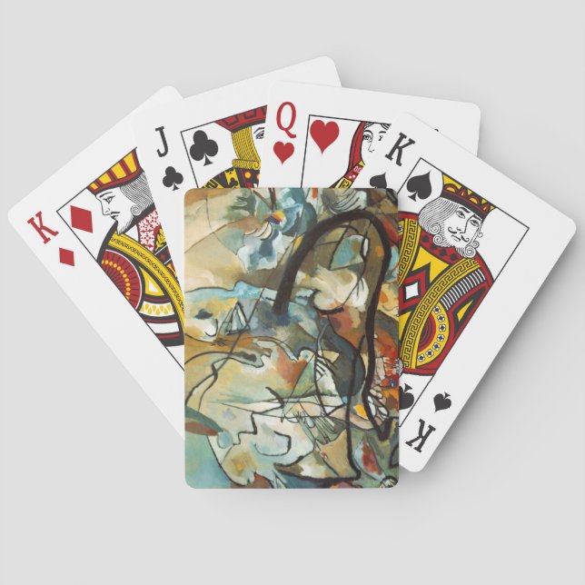 Kandinsky Composition V Abstract Painting Poker Cards (Back)