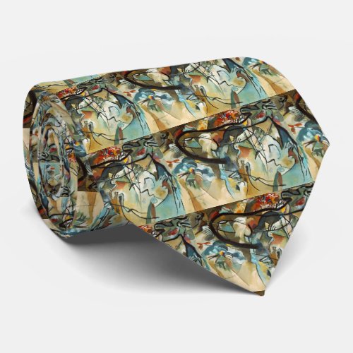 Kandinsky Composition V Abstract Painting Tie