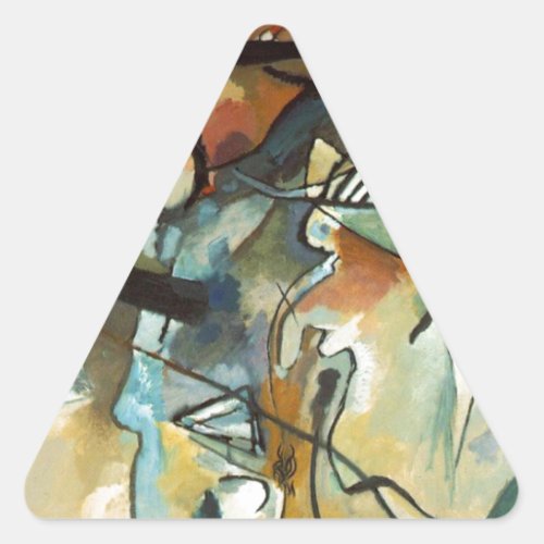 Kandinsky Composition V Abstract Painting Triangle Sticker