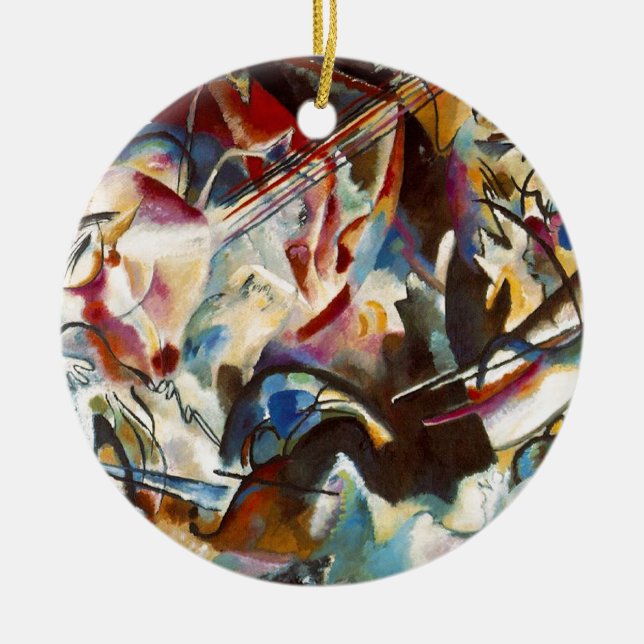 Kandinsky Composition VI Abstract Painting Ceramic Ornament (Front)