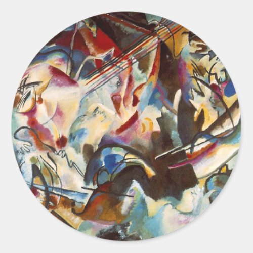 Kandinsky Composition VI Abstract Painting Classic Round Sticker