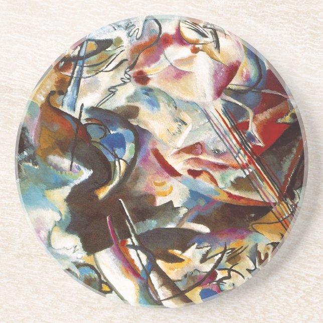 Kandinsky Composition VI Abstract Painting Coaster (Front)