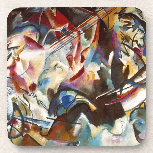 Kandinsky Composition VI Abstract Painting Drink Coaster (Front)