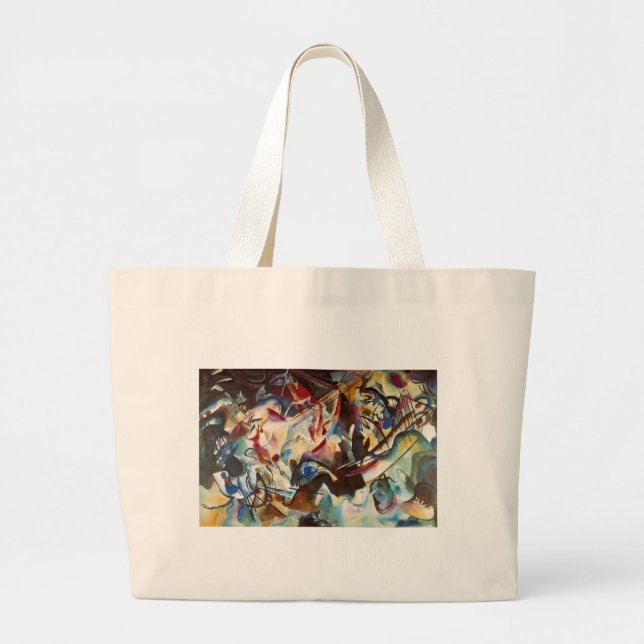Kandinsky Composition VI Abstract Painting Large Tote Bag (Front)