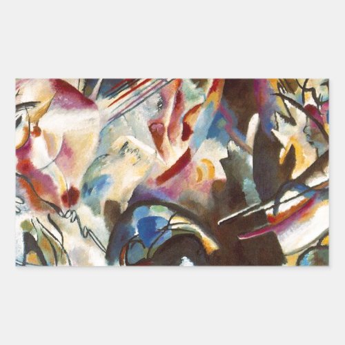 Kandinsky Composition VI Abstract Painting Rectangular Sticker