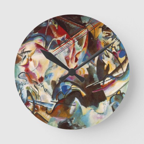 Kandinsky Composition VI Abstract Painting Round Clock