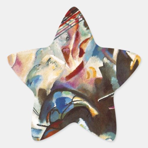 Kandinsky Composition VI Abstract Painting Star Sticker