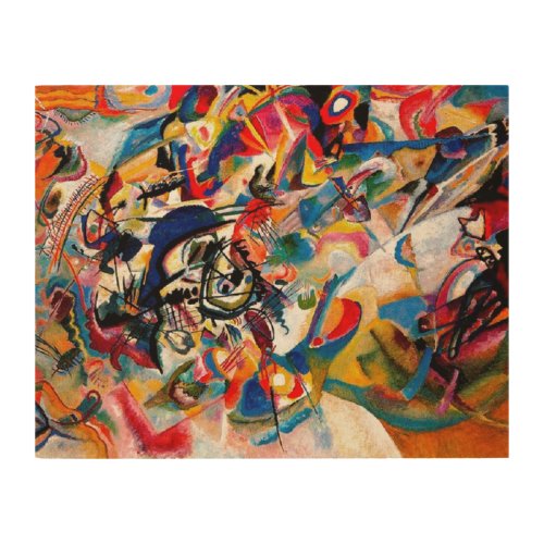 Kandinsky Composition VII Abstract Painting Wood Wall Art