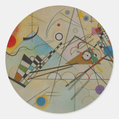 Kandinsky Composition VIII Classic Round Sticker