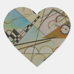 Kandinsky Composition VIII Heart Sticker