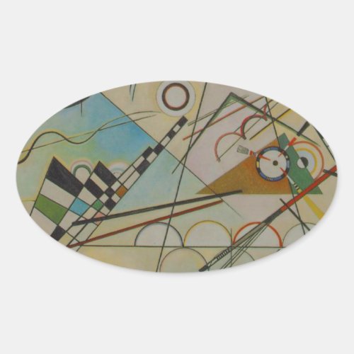 Kandinsky Composition VIII Oval Sticker