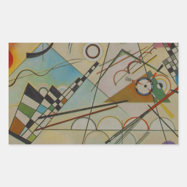 Kandinsky Composition VIII Rectangular Sticker (Front)