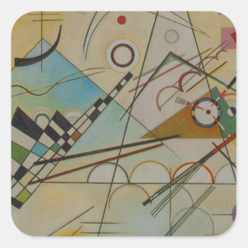 Kandinsky Composition VIII Square Sticker