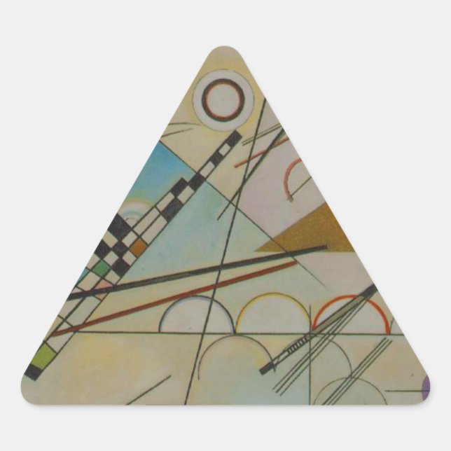 Kandinsky Composition VIII Triangle Sticker (Front)