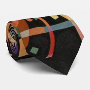 Kandinsky Composition X Abstract Artwork Brown Neck Tie