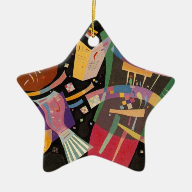 Kandinsky Composition X Abstract Artwork Ceramic Ornament (Front)