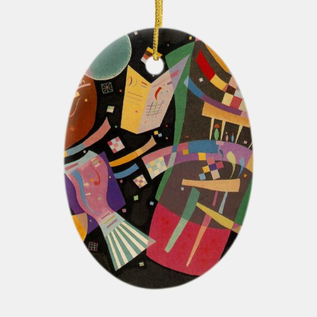 Kandinsky Composition X Abstract Artwork Ceramic Ornament (Front)