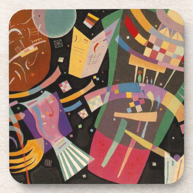 Kandinsky Composition X Abstract Artwork Coaster (Front)