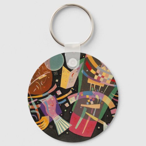 Kandinsky Composition X Abstract Artwork Keychain