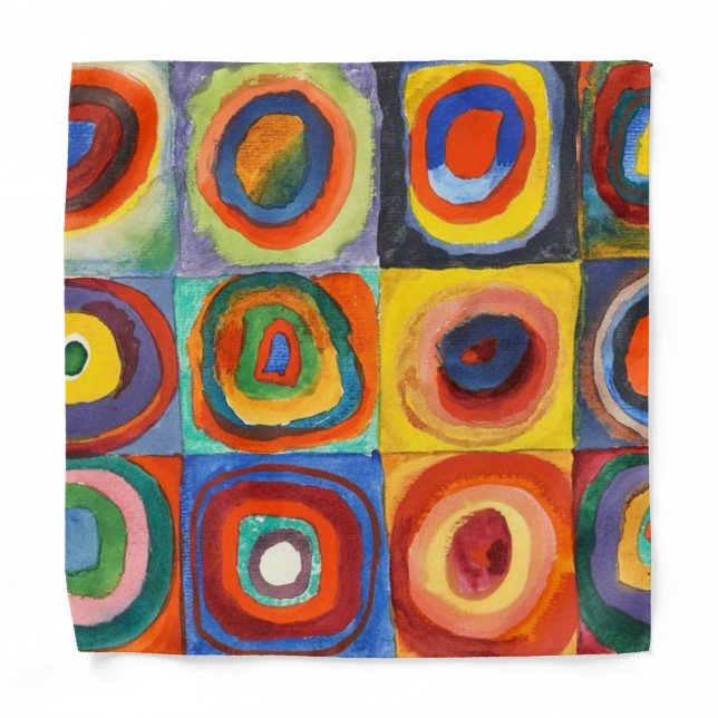 Kandinsky - Concentric Circles, famous artwork Bandana (Front)